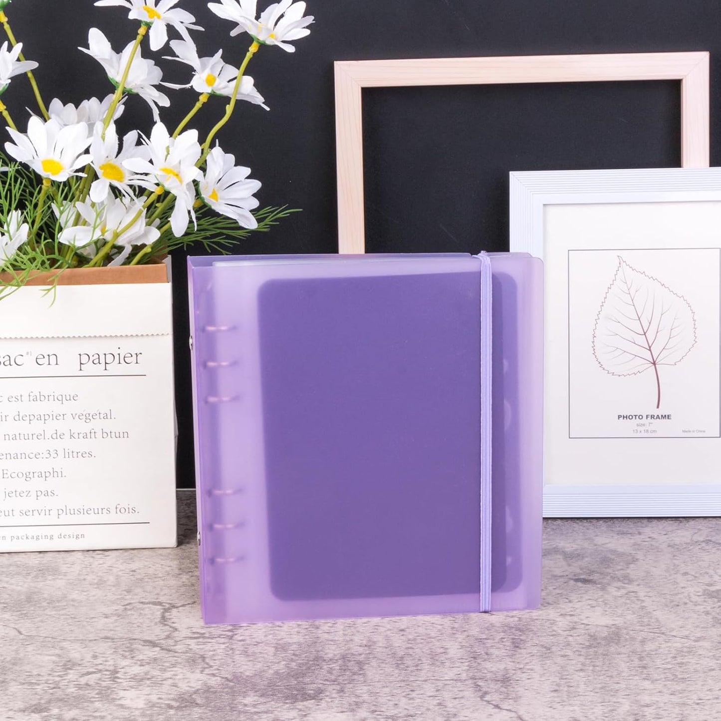 UNIMEIX 12 Pcs Magnetic Sheets for Die Storage with 1 Binder Cover, Stamp and Die Storage Pockets Die Cut Storage for Card Making Supplies(0.8 mm Thickness, Purple)