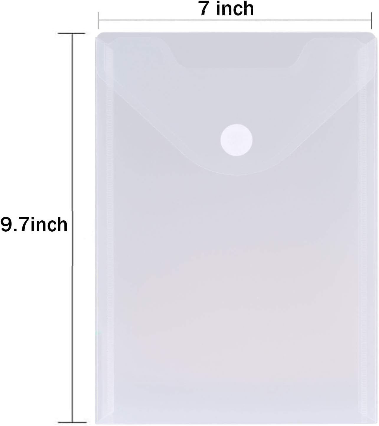 24 Pack Large Clear Die & Stamp Storage Bag Transparent Plastic Folders for Cutting Dies Stencil Embossing Crafts for DIY Scrapbooking Paper Card Craft Organizer Holder