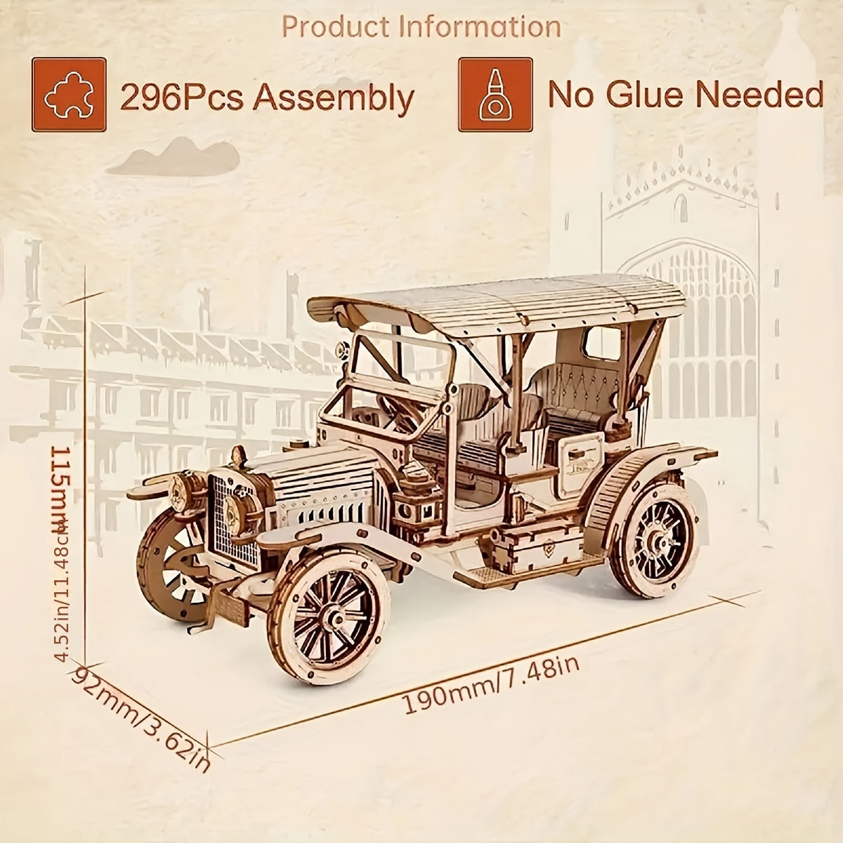 Kit de voiture et camion en bois pour puzzle stéréo 3D - Puzzle en bois 3D pour adultes à construire - Kit de modèle mécanique en bois pour adultes
