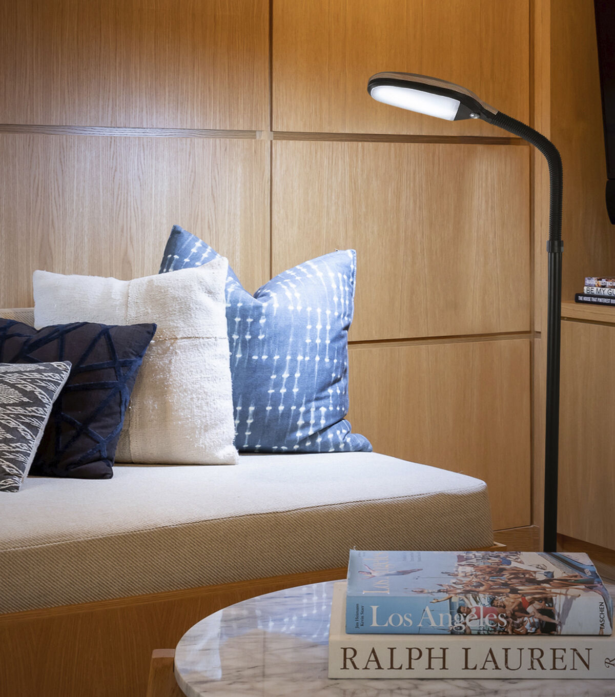 Brightech Litespan LED Floor Lamp - Wood