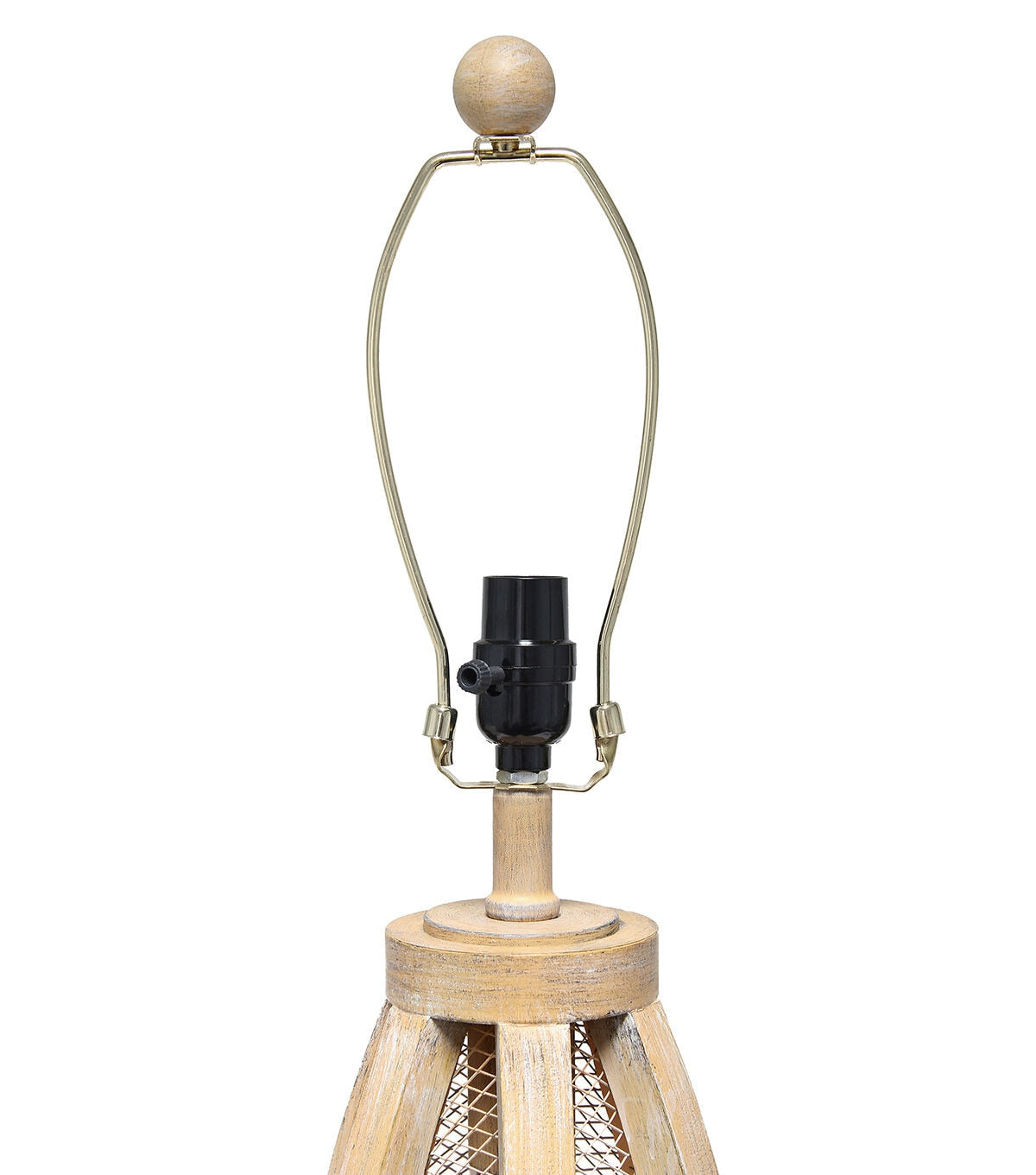 All The Rages Wooded Arch Farmhouse Table Lamp Natural