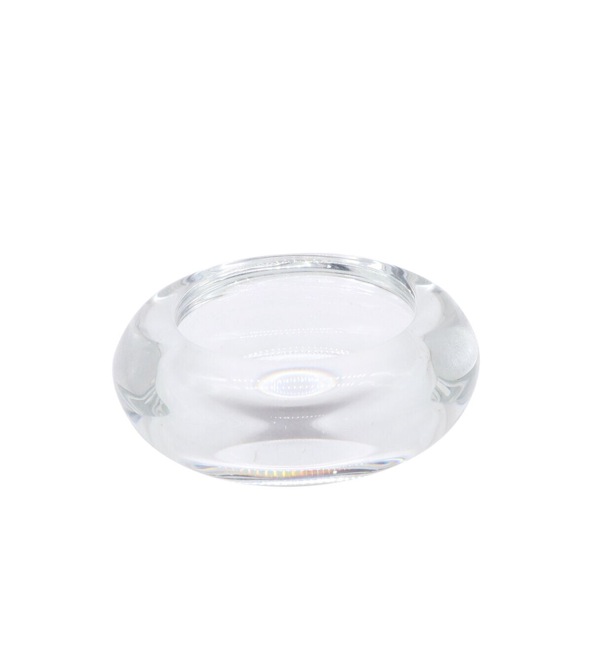 3" Glass Flat Tealight Candle Holder by Place & Time