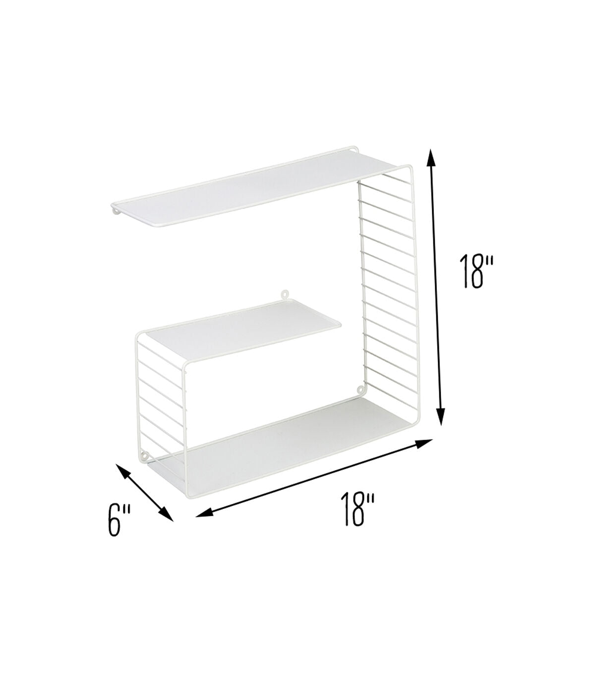 Honey Can Do Metal Floating Decorative Shelf