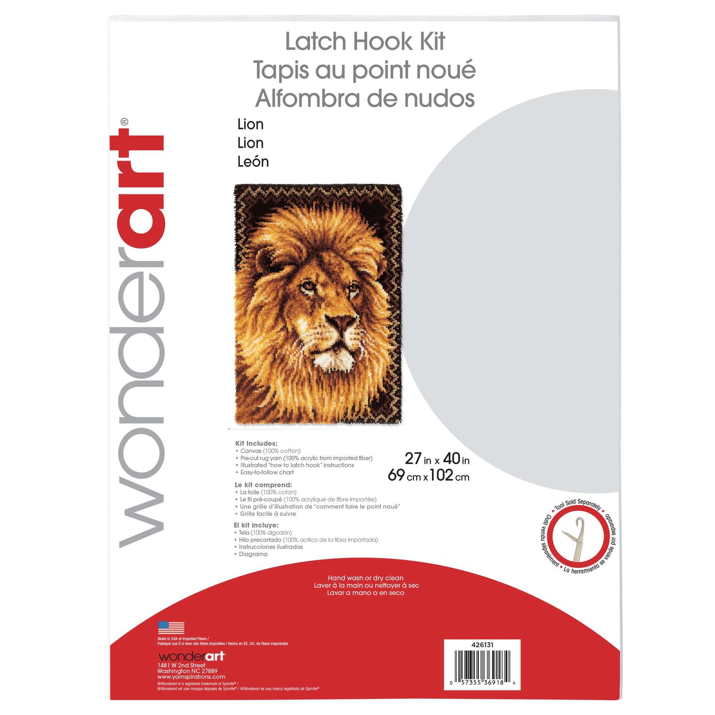 WonderArt Lion Kit 27" x 40", Clearance items
