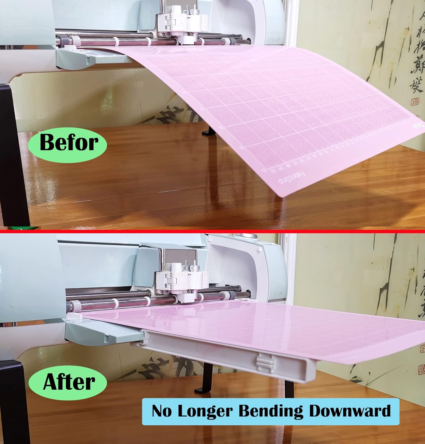 Extension Tray Compatible with Cricut Maker3 and Explore Air3 Air2 Air,Cutting Mat Extender Support for Maker and Explore Air Series (White)