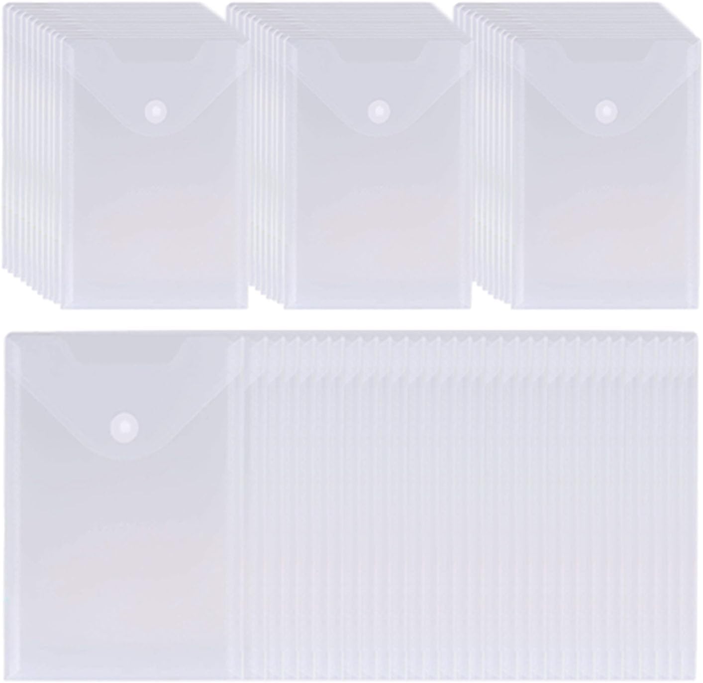 24 Pack Large Clear Die & Stamp Storage Bag Transparent Plastic Folders for Cutting Dies Stencil Embossing Crafts for DIY Scrapbooking Paper Card Craft Organizer Holder