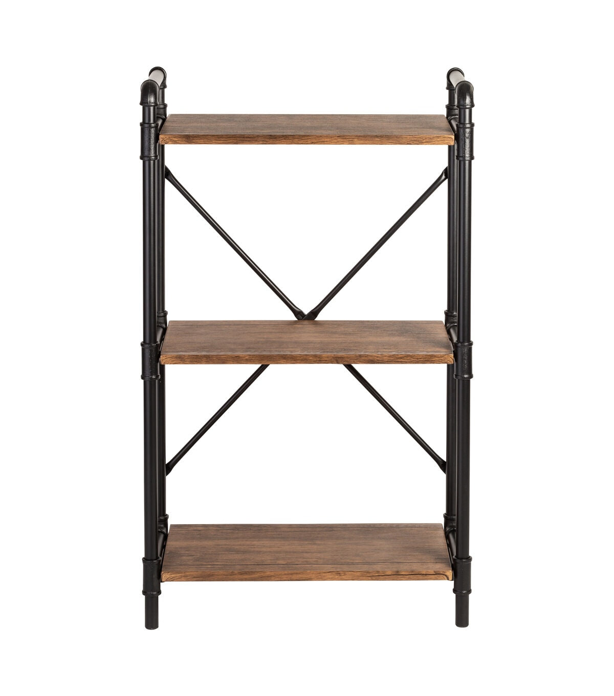 Honey Can Do 3 Tier Industrial Bookshelf Black