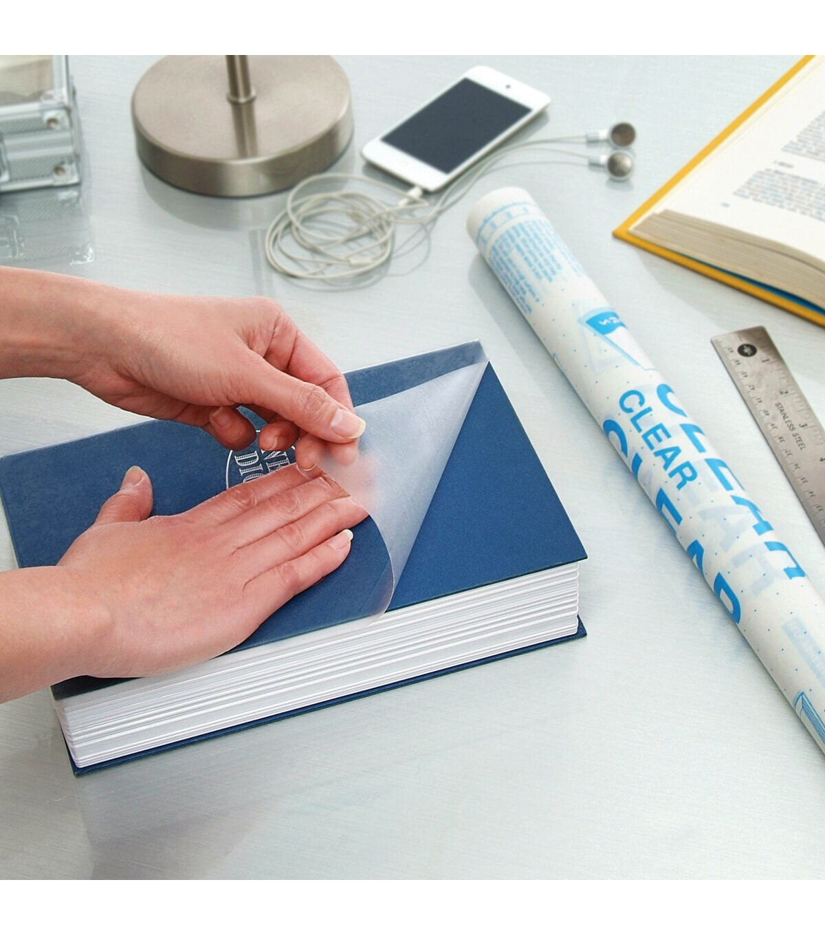 Con-Tact Shelf Liner Clear Matte Adhesive 18inx20ft Peel & Stick