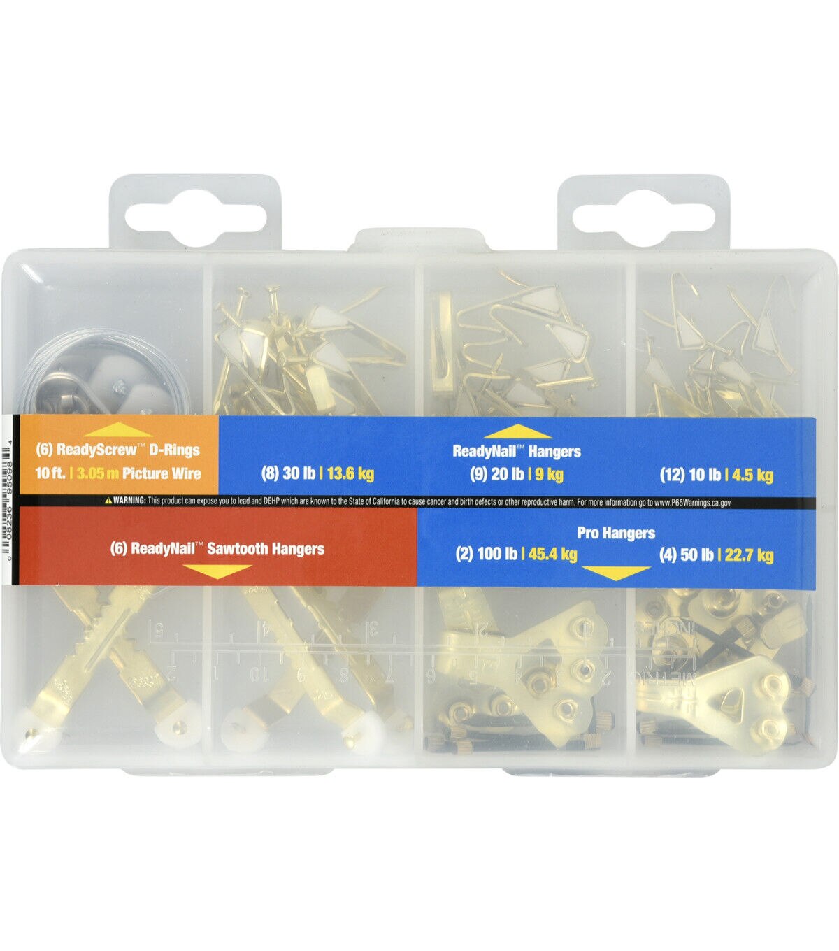 Ook 48pc ReadyNail Medium Picturing Hanging Kit in Plastic Case
