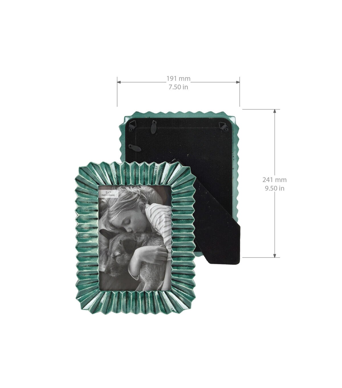 5" x 7" Green Resin Tabletop Picture & Wall Frame