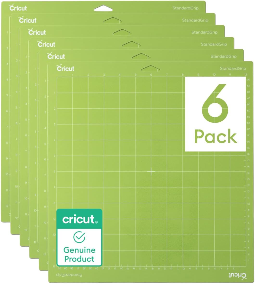 Cricut StandardGrip Adhesive Cutting Mat 12"x12" - For Cricut Explore Air 2/Cricut Maker - 3 Pack, Green (2004702)