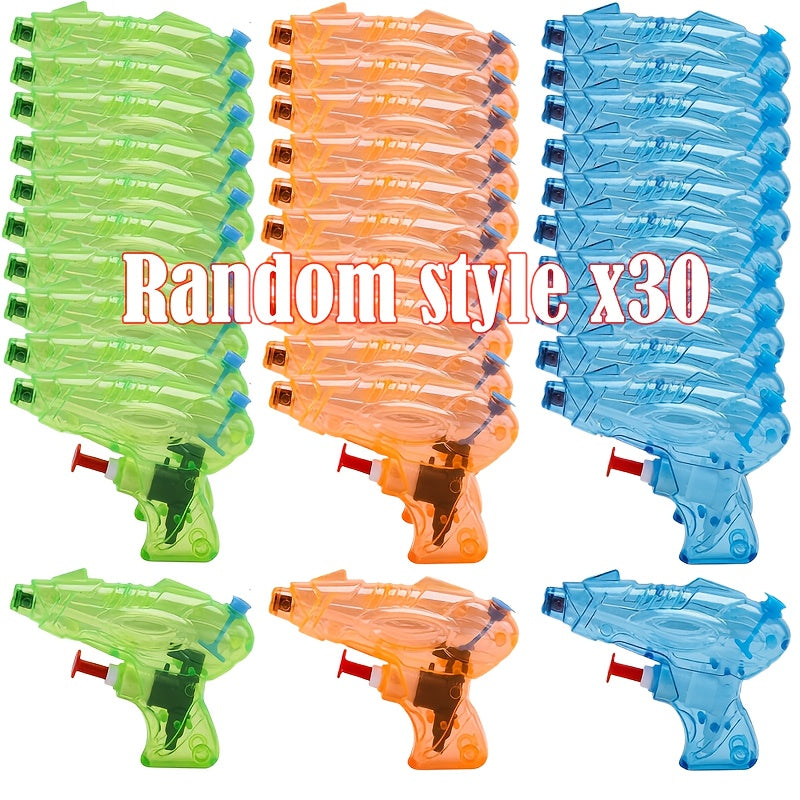 Pistolets à eau 10\u002F20\u002F30 pièces - Jouets manuels en plastique coloré pour jeux extérieurs, plage, piscine, fêtes d'été, récompenses en classe et petits cadeaux - Lot de faveurs de fête (styles aléatoires)