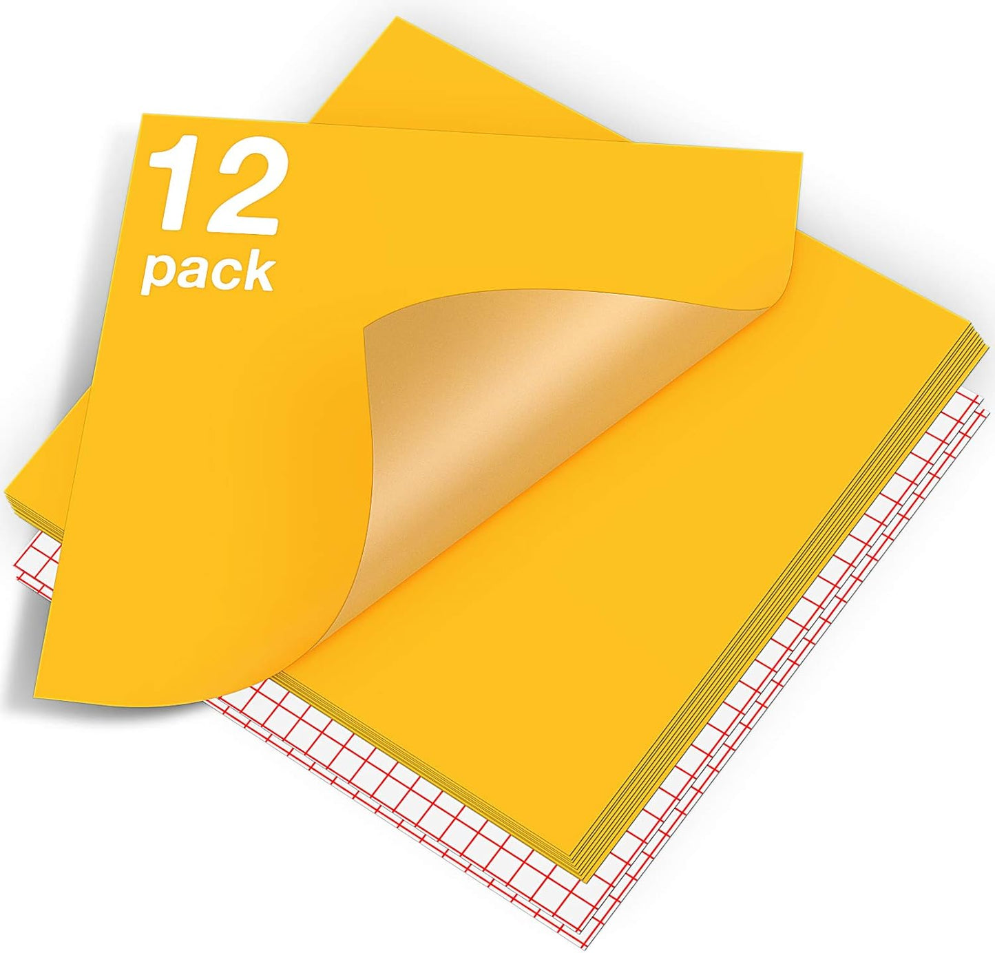 HTVRONT 70 Pack Vinyl for Cricut Machine, 57 Sheets 12" X 12" Permanent Adhesive Vinyl Sheets & 2 Cutting Mat & 10 Transfer Paper for Vinyl