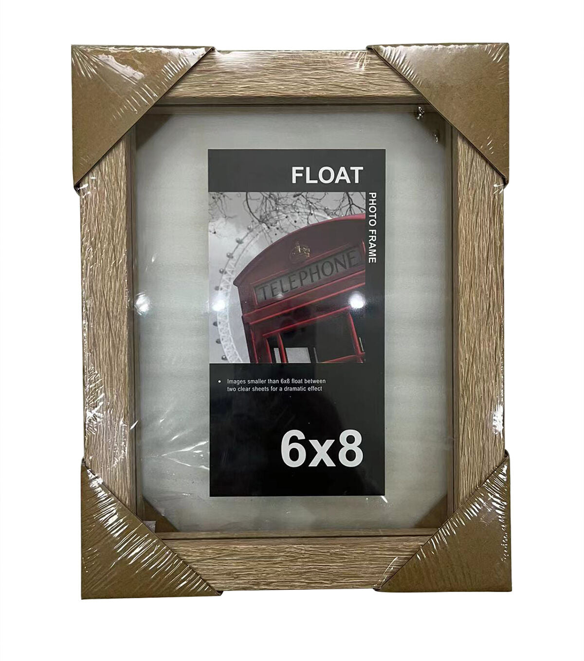 Innovative Home Creations 6" x 8" Natural Wood Float Frame