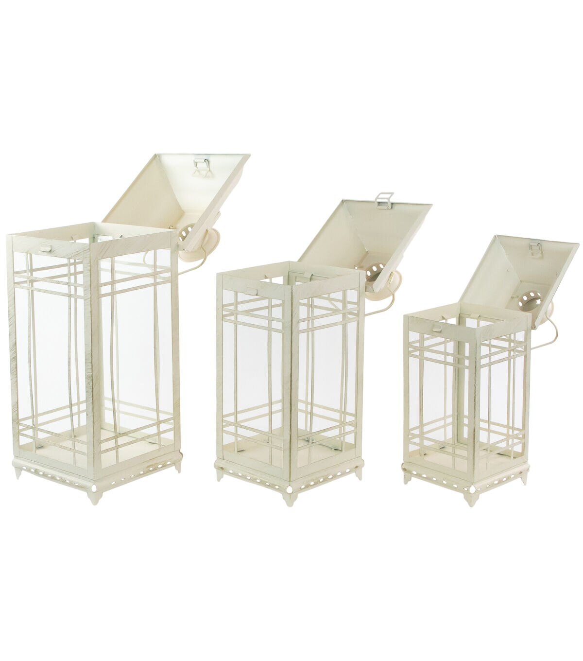 Northlight 19.5" Cream Candle Lanterns 3ct