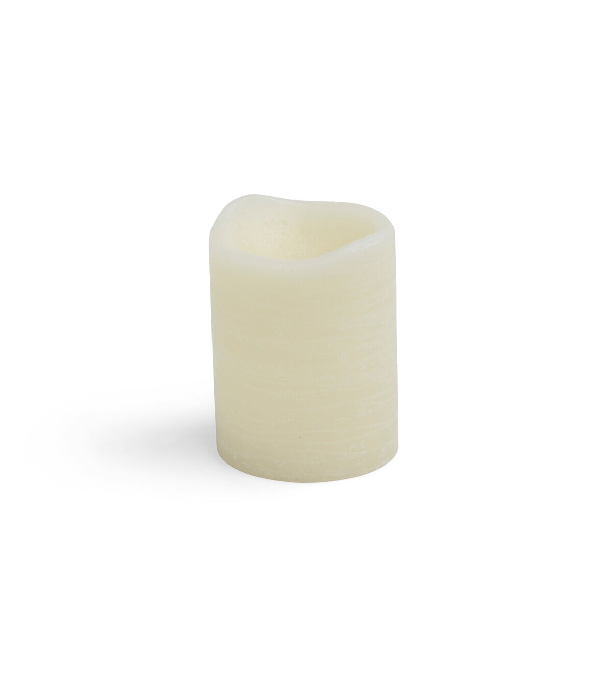 Flameless Vanilla Scented LED Rustic Pillar Candle 3''x4'' Cream