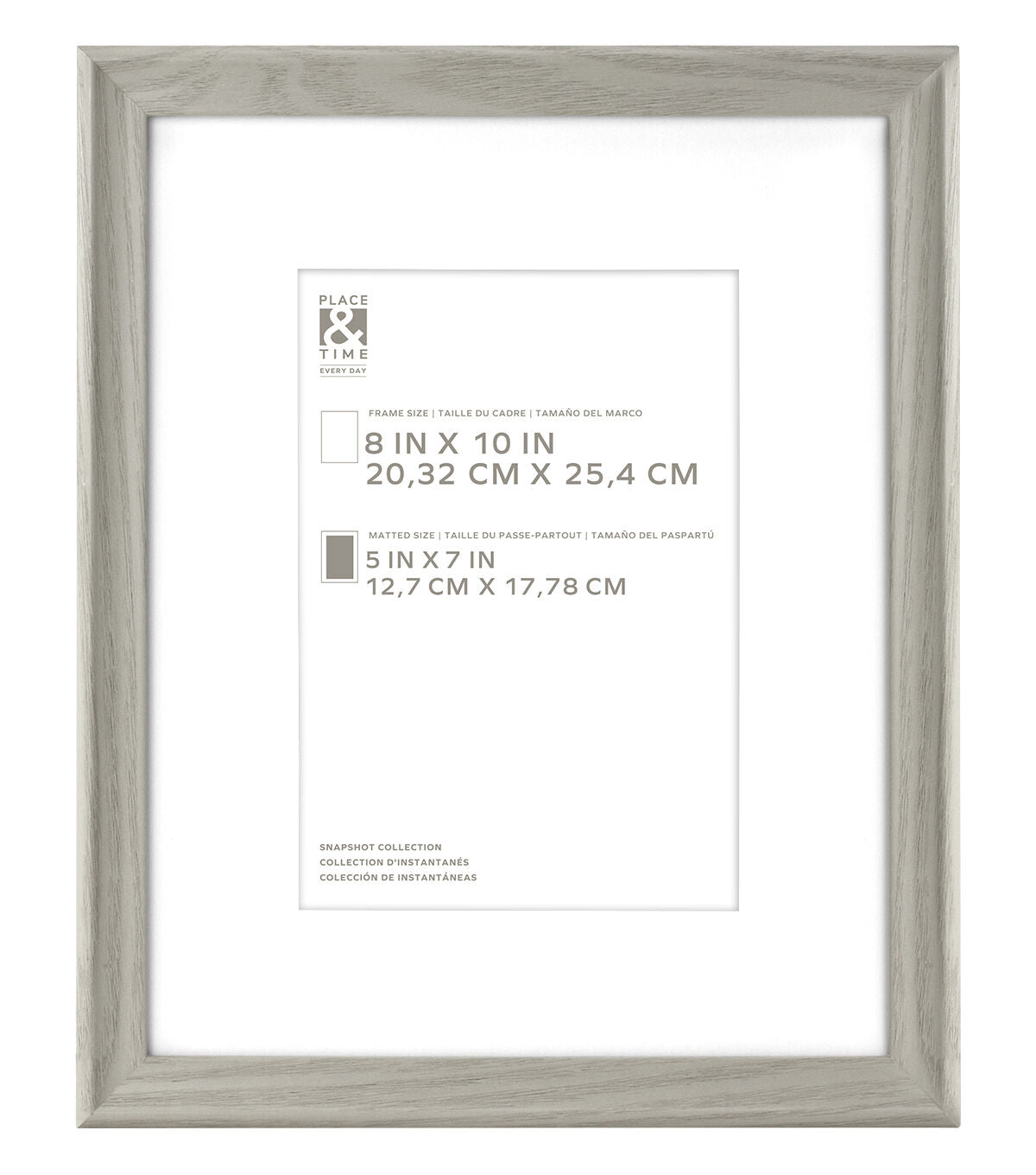 8" x 10" Matted to 5" x 7" Snapshot Wall Picture Frame by Place & Time