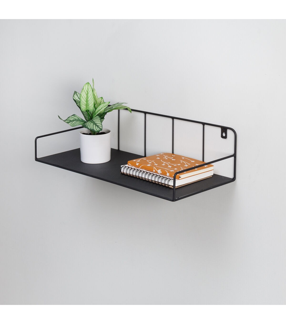 Honey Can Do Black Metal Wall or Behind The Door Shelf