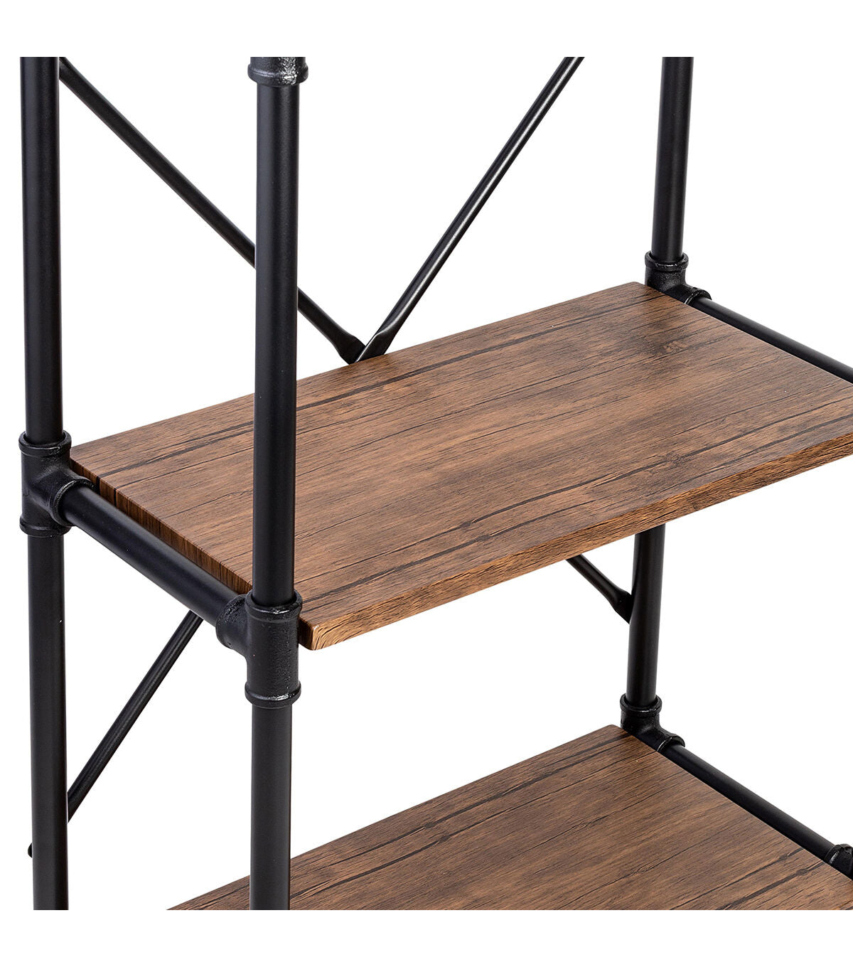Honey Can Do 3 Tier Industrial Bookshelf Black