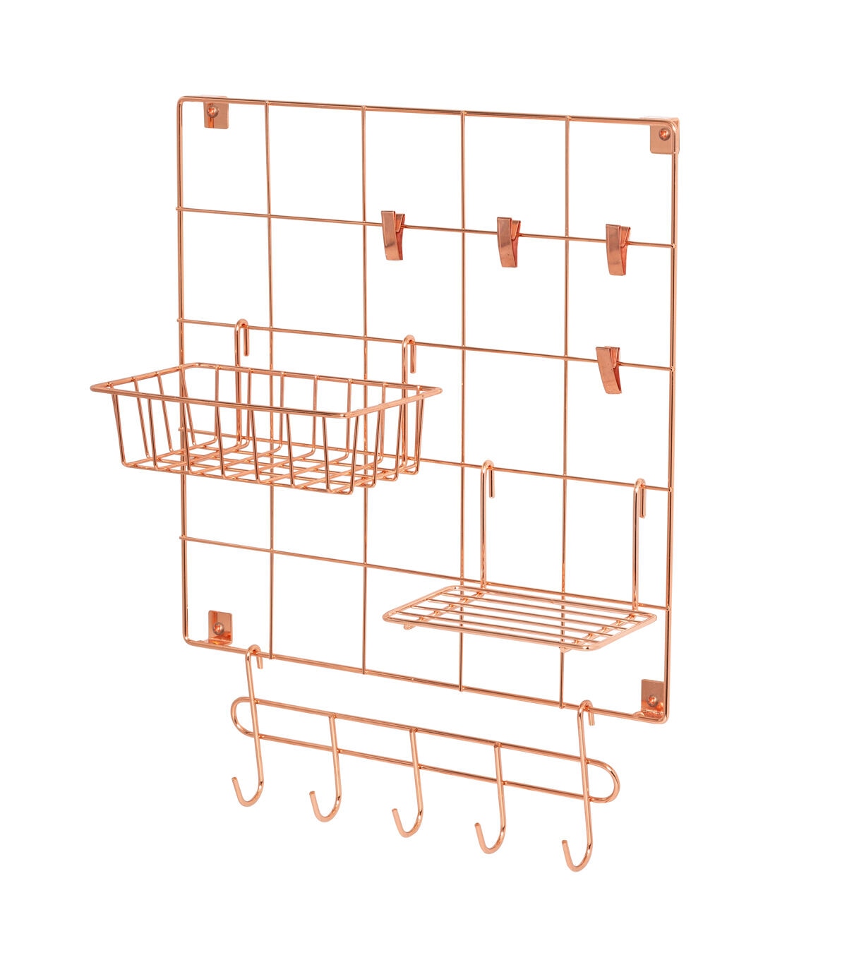 Honey Can Do 8pc Wire Wall Grid Copper