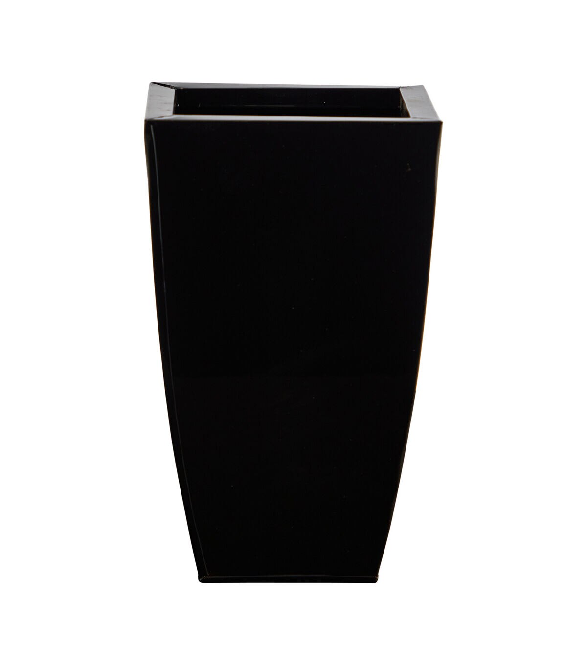 Nearly Natural 13" Brown Tapered Geometric Metal Planter