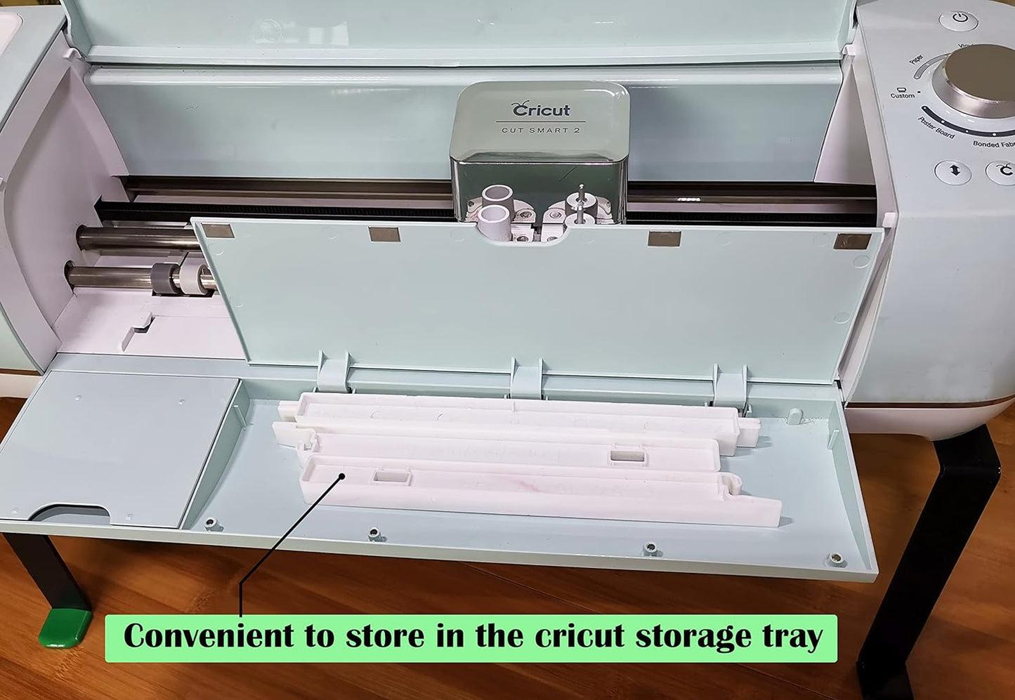 Extension Tray Compatible with Cricut Maker3 and Explore Air3 Air2 Air,Cutting Mat Extender Support for Maker and Explore Air Series (White)
