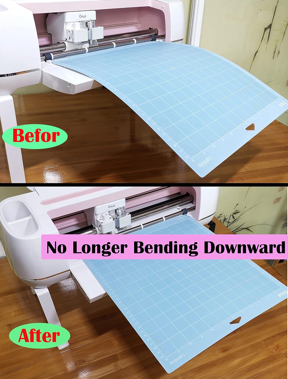 Extension Tray Compatible with Cricut Maker3 and Explore Air3 Air2 Air,Cutting Mat Extender Support for Maker and Explore Air Series (White)