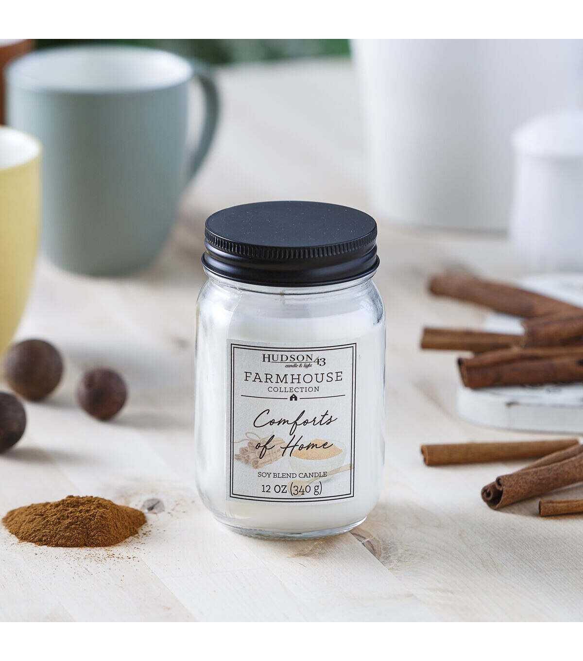12oz Comforts of Home Scented Mason Jar Candle by Hudson 43