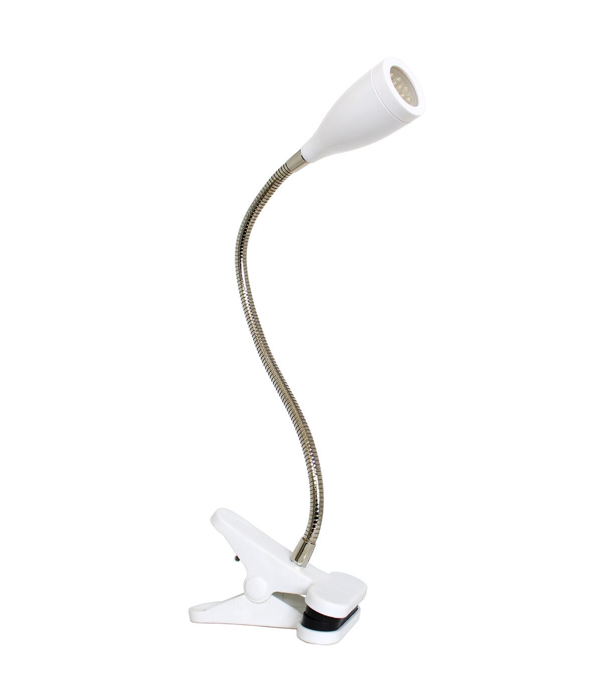 All The Rages White Flexible Gooseneck LED Clip Light Desk Lamp