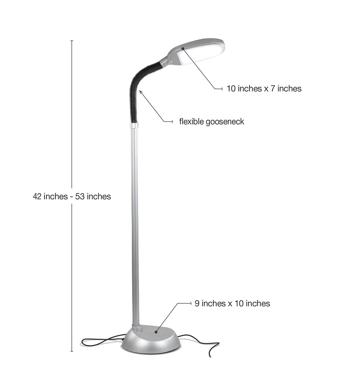 Brightech Litespan LED Floor Lamp - Silver