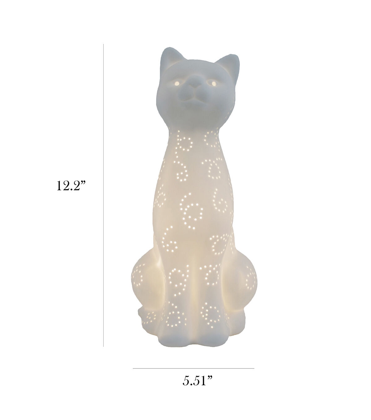 All The Rages Porcelain Kitty Cat Shaped Animal Light Table Lamp