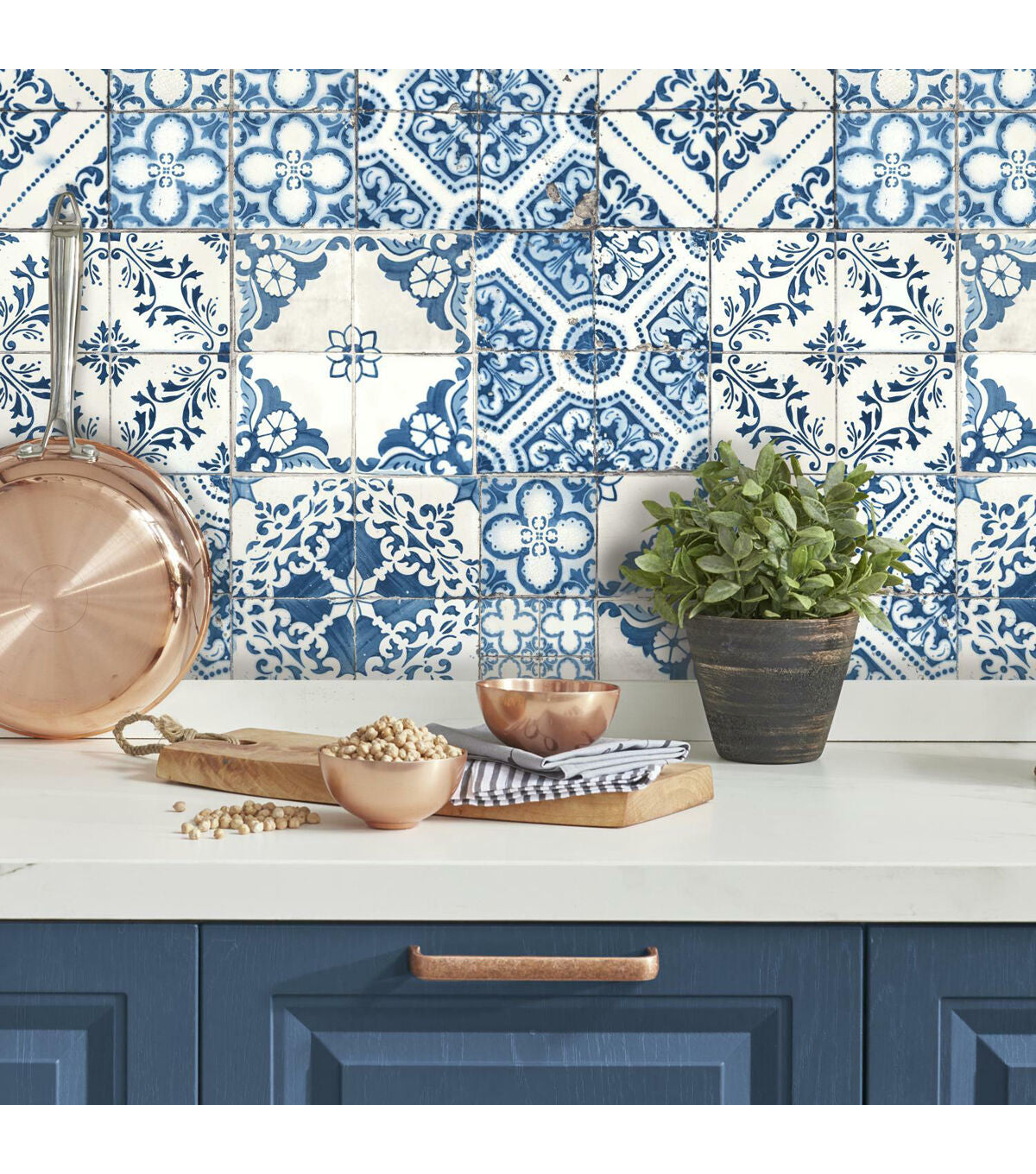 RoomMates Mediterranean Tile Peel And Stick Wallpaper
