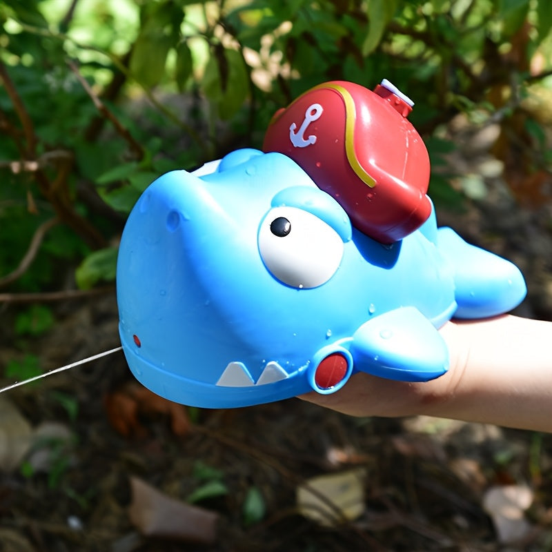 Canon à eau mignon en forme de requin, pistolet à eau manuel, portée ultra-longue, jouets d'eau pour piscine et plage estivale, jouets pour fêtes et célébrations