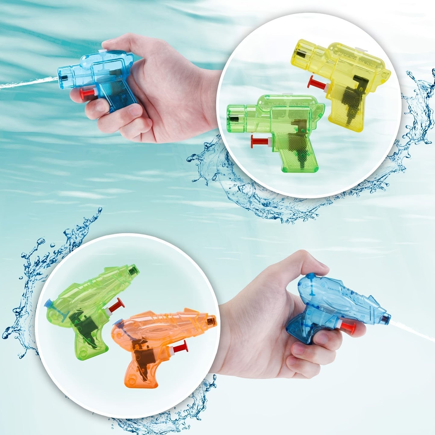 Pistolets à eau 10\u002F20\u002F30 pièces - Jouets manuels en plastique coloré pour jeux extérieurs, plage, piscine, fêtes d'été, récompenses en classe et petits cadeaux - Lot de faveurs de fête (styles aléatoires)
