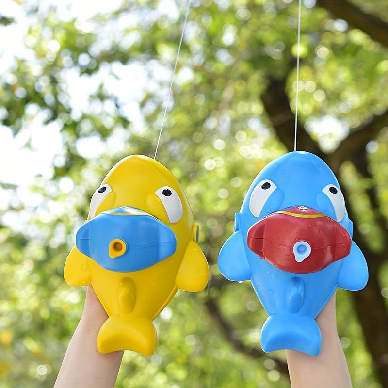 Canon à eau mignon en forme de requin, pistolet à eau manuel, portée ultra-longue, jouets d'eau pour piscine et plage estivale, jouets pour fêtes et célébrations