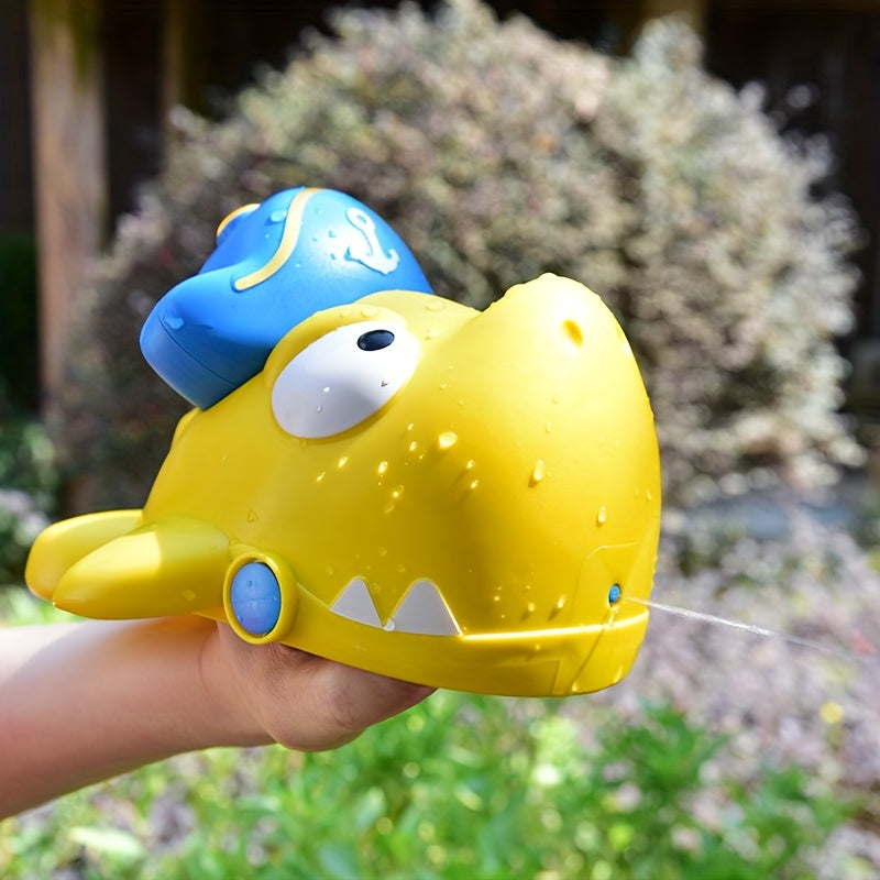 Canon à eau mignon en forme de requin, pistolet à eau manuel, portée ultra-longue, jouets d'eau pour piscine et plage estivale, jouets pour fêtes et célébrations