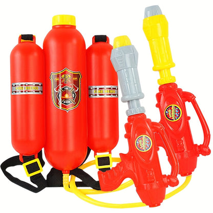 58.37oz pistolet à eau pour enfants, jouets de plage d'été, pistolet à eau en forme d'extincteur grande capacité, rouge, tache d'eau 393.7 pouces, haute qualité et étanche, très adapté aux batailles d'eau