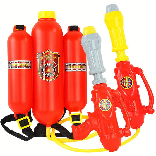 58.37oz pistolet à eau pour enfants, jouets de plage d'été, pistolet à eau en forme d'extincteur grande capacité, rouge, tache d'eau 393.7 pouces, haute qualité et étanche, très adapté aux batailles d'eau