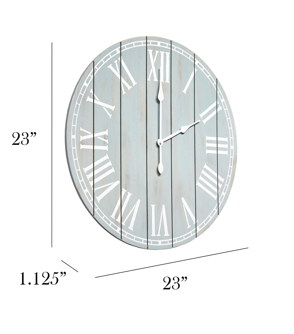 All The Rages Wood Plank 23" Large Rustic Coastal Wall Clock