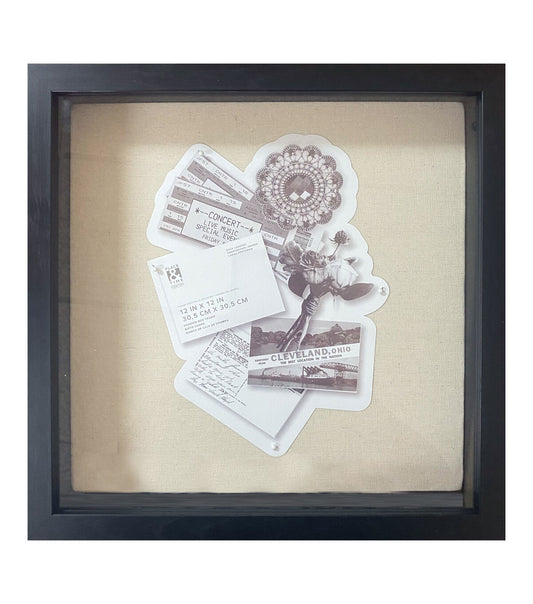 12" x 12" Black Front Loading Shadow Box by Place & Time