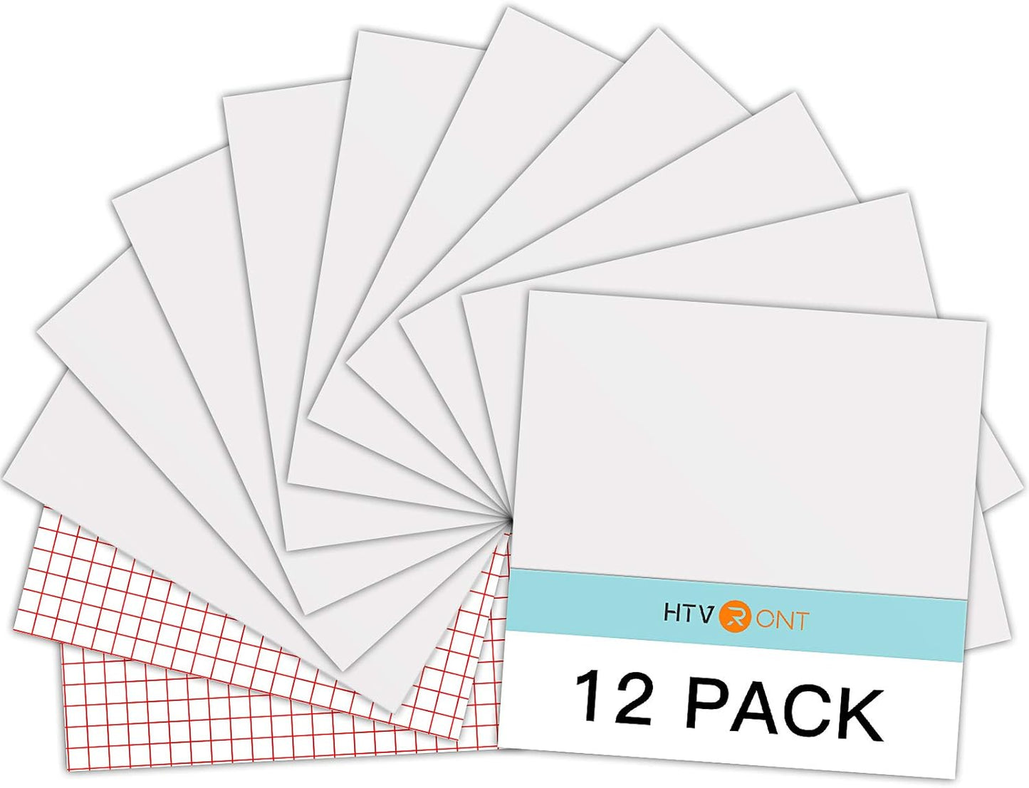 HTVRONT 70 Pack Vinyl for Cricut Machine, 57 Sheets 12" X 12" Permanent Adhesive Vinyl Sheets & 2 Cutting Mat & 10 Transfer Paper for Vinyl