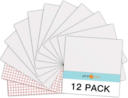 HTVRONT 70 Pack Vinyl for Cricut Machine, 57 Sheets 12" X 12" Permanent Adhesive Vinyl Sheets & 2 Cutting Mat & 10 Transfer Paper for Vinyl