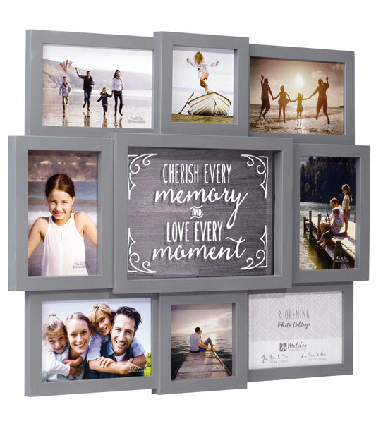 Malden 19" x 17" Cherish Every Memory 8 Photo Collage Frame