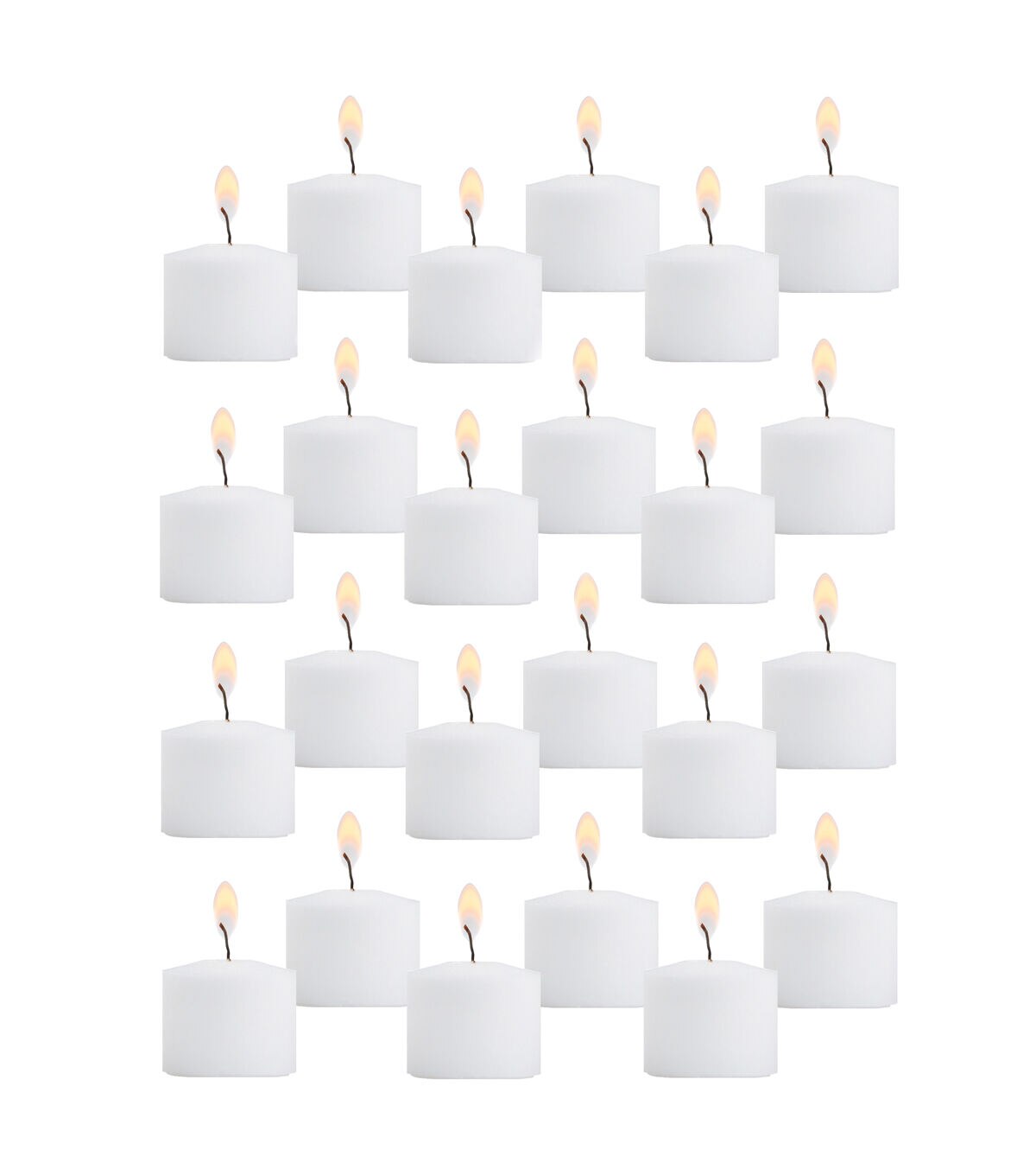 24pk White Unscented Votive Candle by Hudson 43