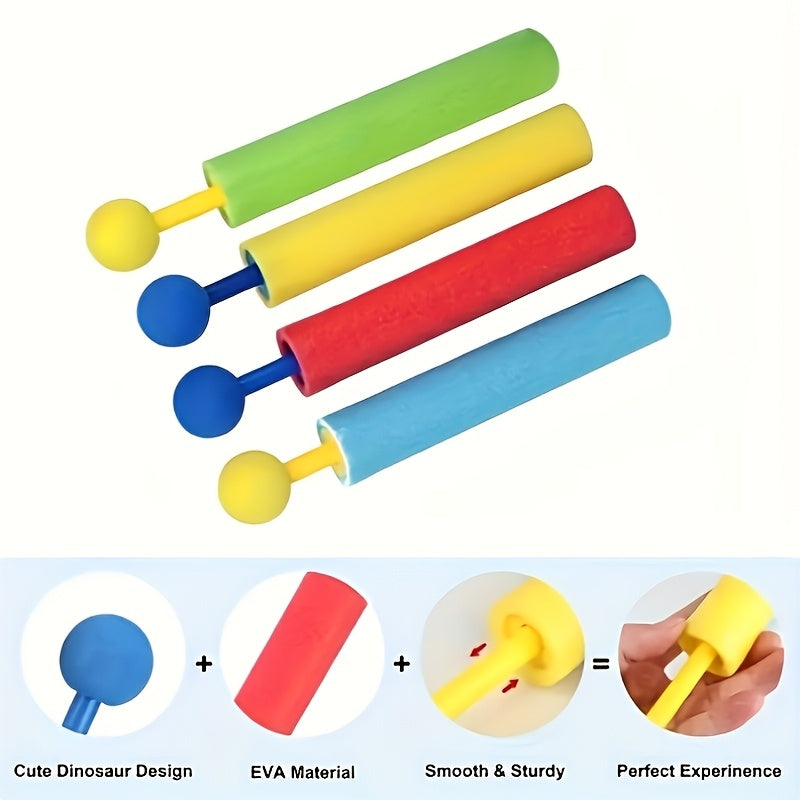 1\u002F1pc Pistolet à eau d'été aléatoire de quatre couleurs avec pulvérisateur perle en EVA - tirable, couleur mélangée, jouet sportif extérieur adapté pour jouer sur la plage
