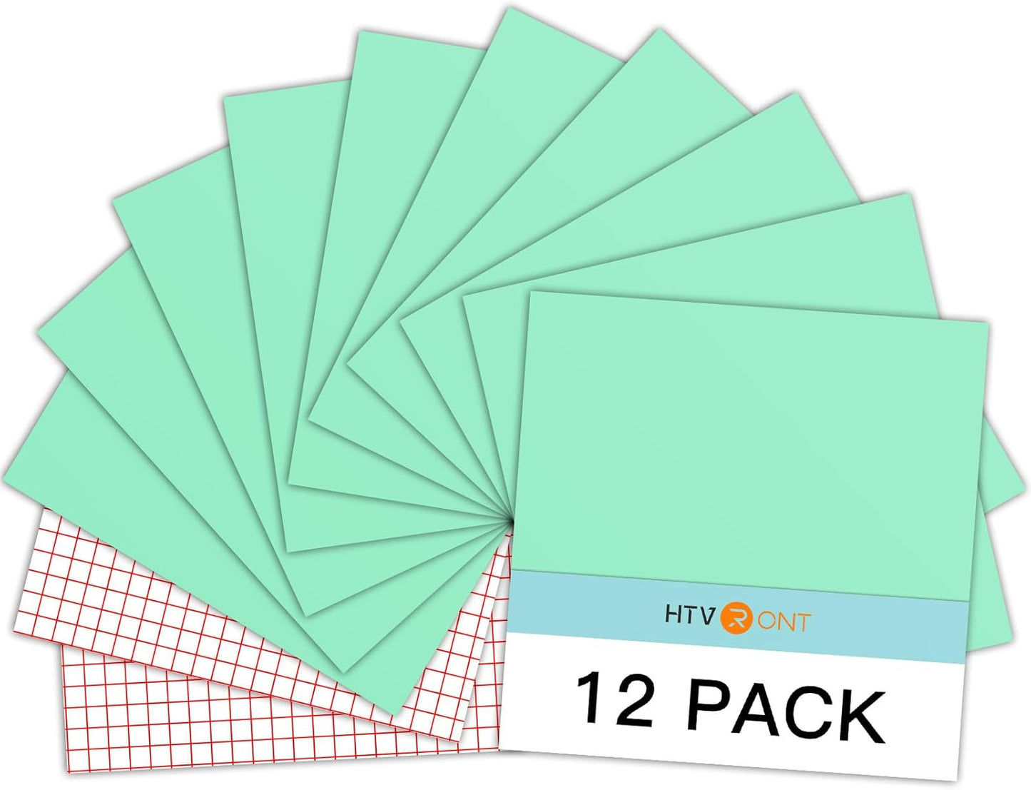 HTVRONT 70 Pack Vinyl for Cricut Machine, 57 Sheets 12" X 12" Permanent Adhesive Vinyl Sheets & 2 Cutting Mat & 10 Transfer Paper for Vinyl