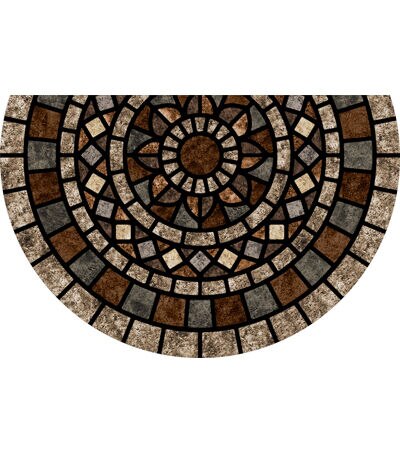 Mosaic Mythos Stone Doormat Multi 1'11" x 2'11"