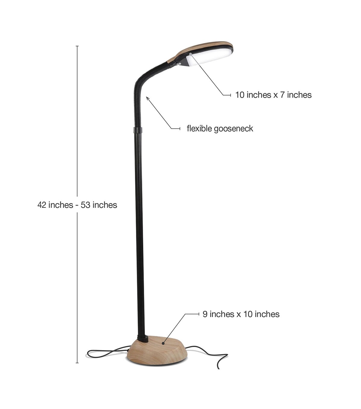 Brightech Litespan LED Floor Lamp - Wood