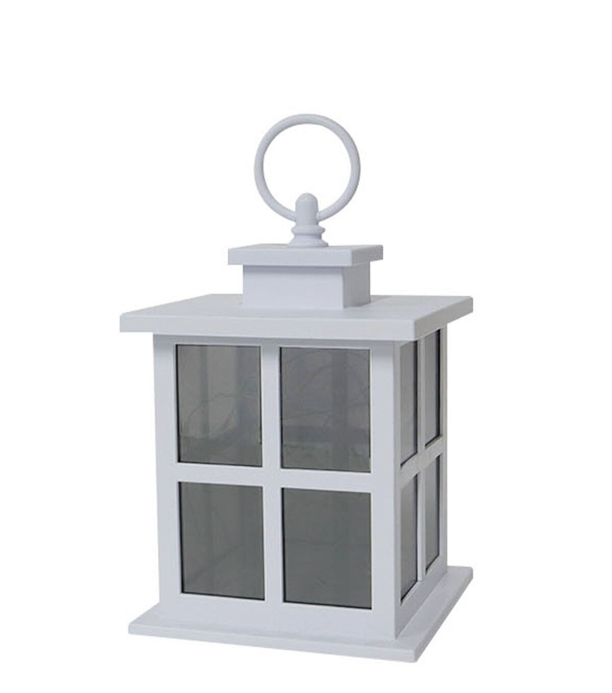 7" White LED Rustic Lantern by Place & Time