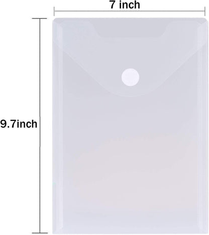 24 Pack Large Clear Die & Stamp Storage Bag Transparent Plastic Folders for Cutting Dies Stencil Embossing Crafts for DIY Scrapbooking Paper Card Craft Organizer Holder